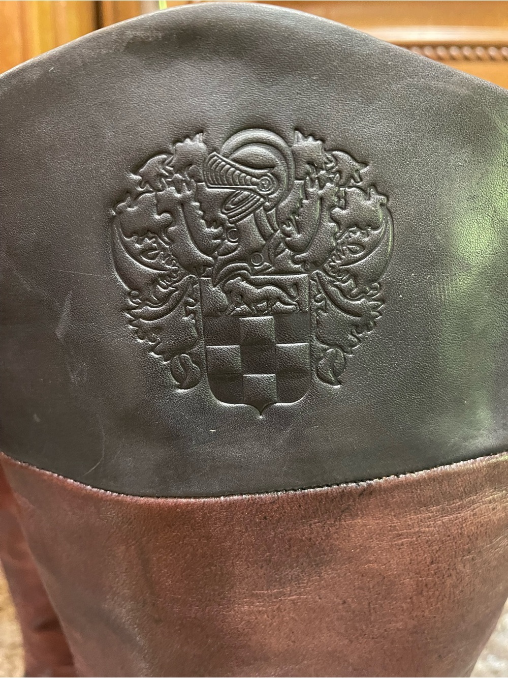 Vince Camuto Flavian Riding Boots Black and Brown Crest Two-Tone 10 - Picture 6 of 16